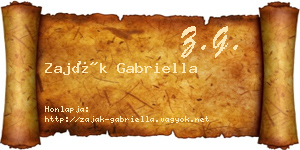 Zaják Gabriella névjegykártya