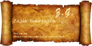 Zaják Gabriella névjegykártya